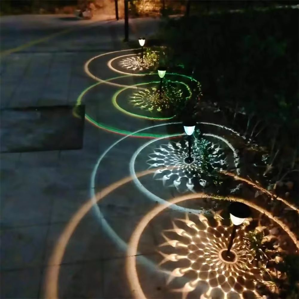LumaPath Solar Pathway Lights  Waterproof Outdoor Garden Lamps With Circle Pattern Glow For Yard Wa 2