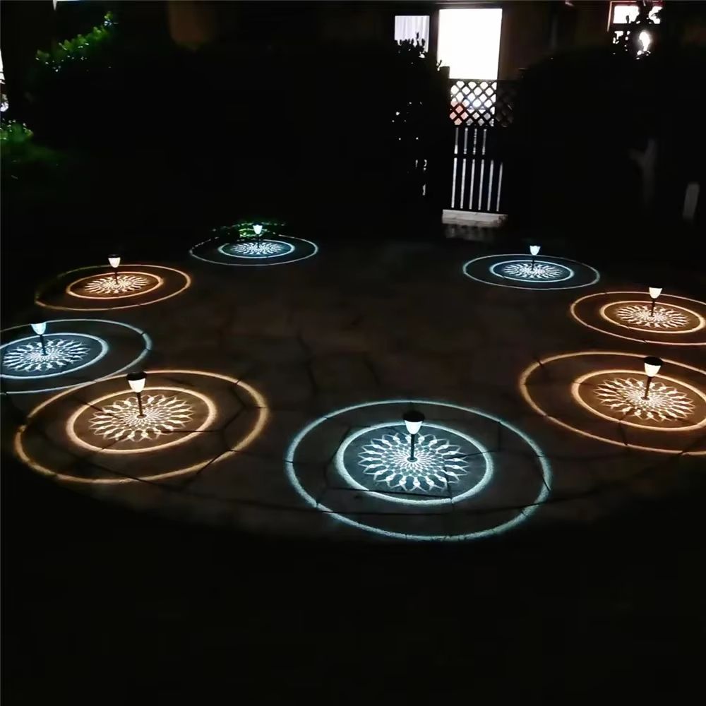 LumaPath Solar Pathway Lights  Waterproof Outdoor Garden Lamps With Circle Pattern Glow For Yard Wa 3