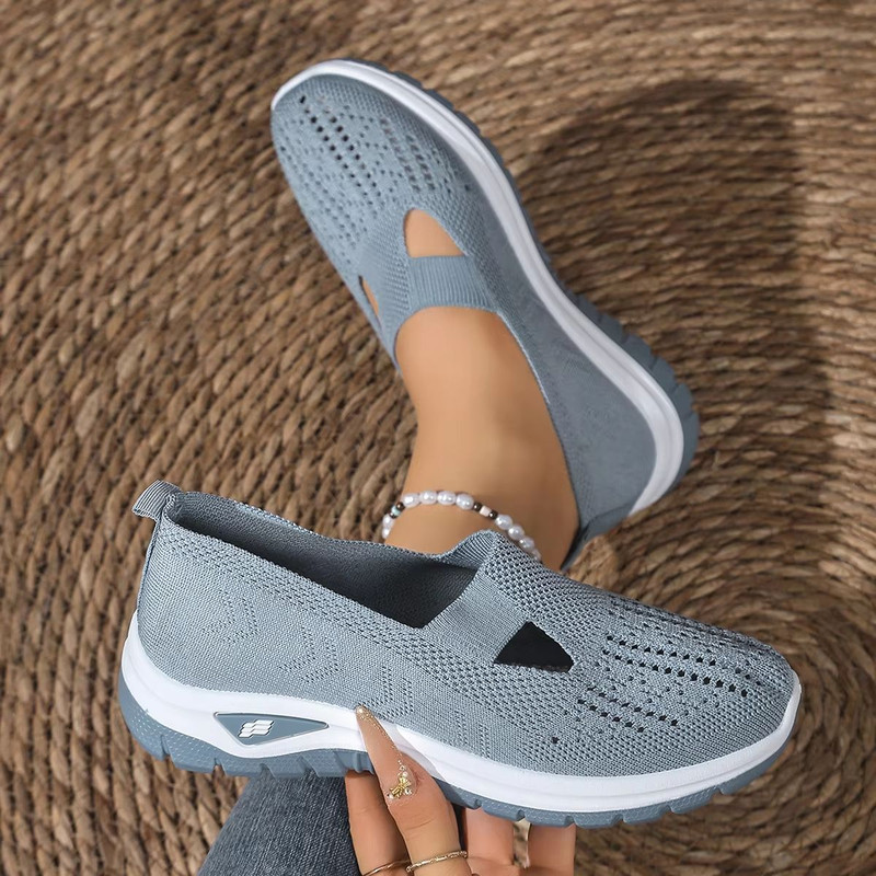 Womens Breathable FlyWeave Summer Sneakers Lightweight NonSlip Comfort Shoes For Everyday Wear 0