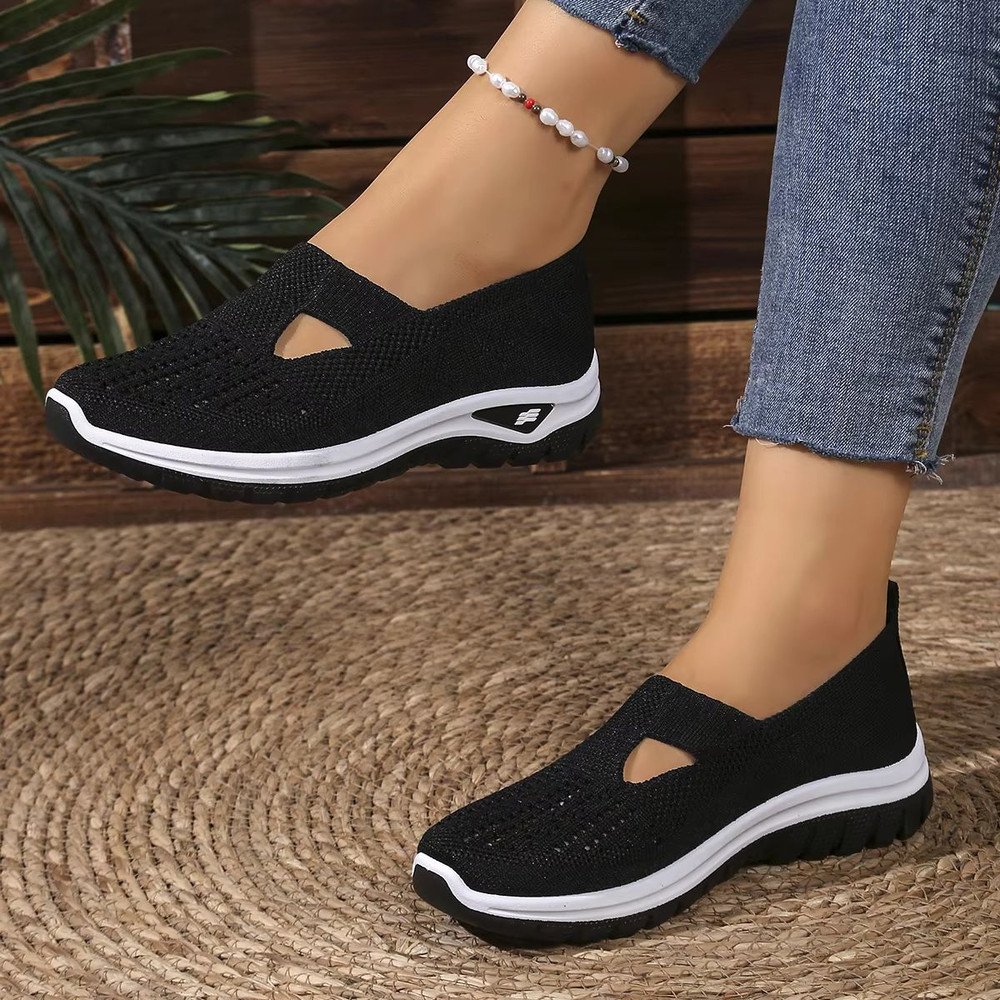 Womens Breathable FlyWeave Summer Sneakers Lightweight NonSlip Comfort Shoes For Everyday Wear 8