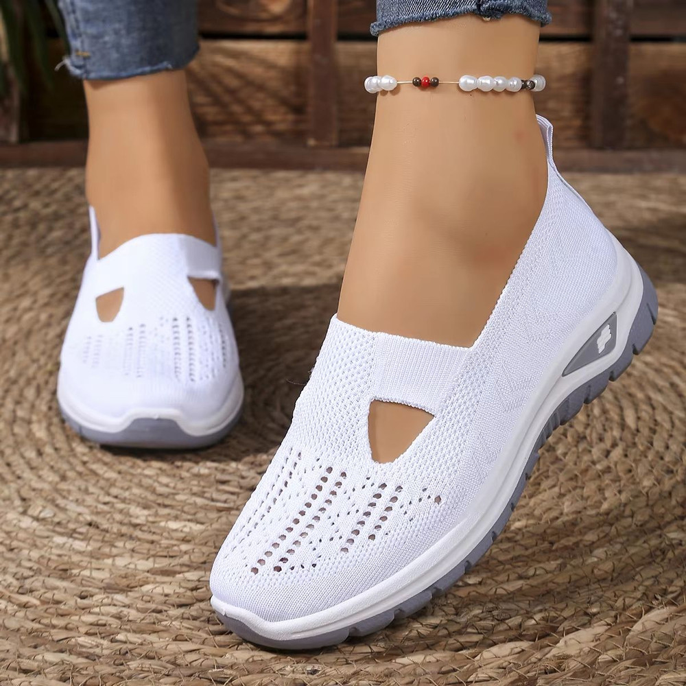 Womens Breathable FlyWeave Summer Sneakers Lightweight NonSlip Comfort Shoes For Everyday Wear 11