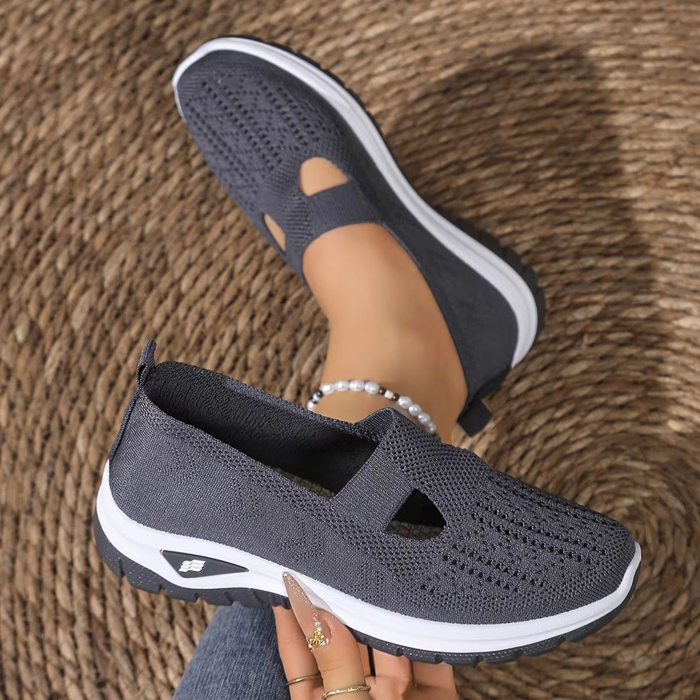 Womens Breathable FlyWeave Summer Sneakers Lightweight NonSlip Comfort Shoes For Everyday Wear 12