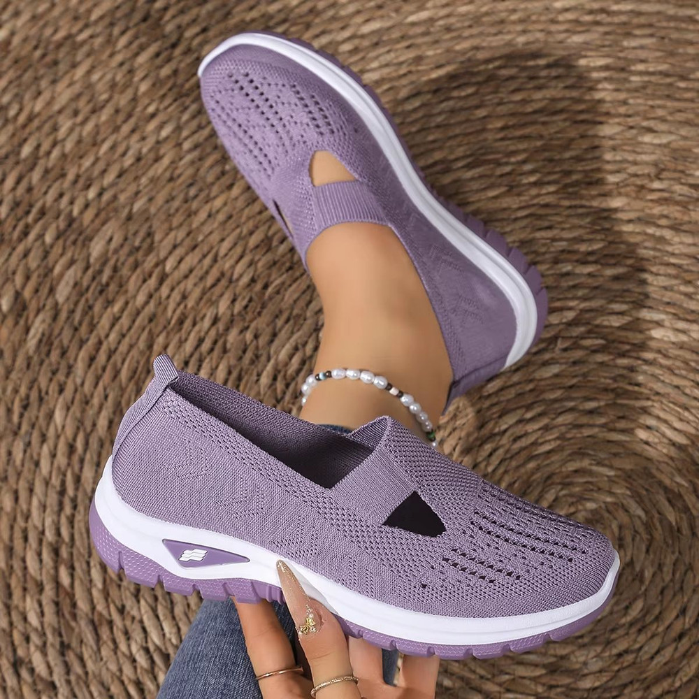 Womens Breathable FlyWeave Summer Sneakers Lightweight NonSlip Comfort Shoes For Everyday Wear 13