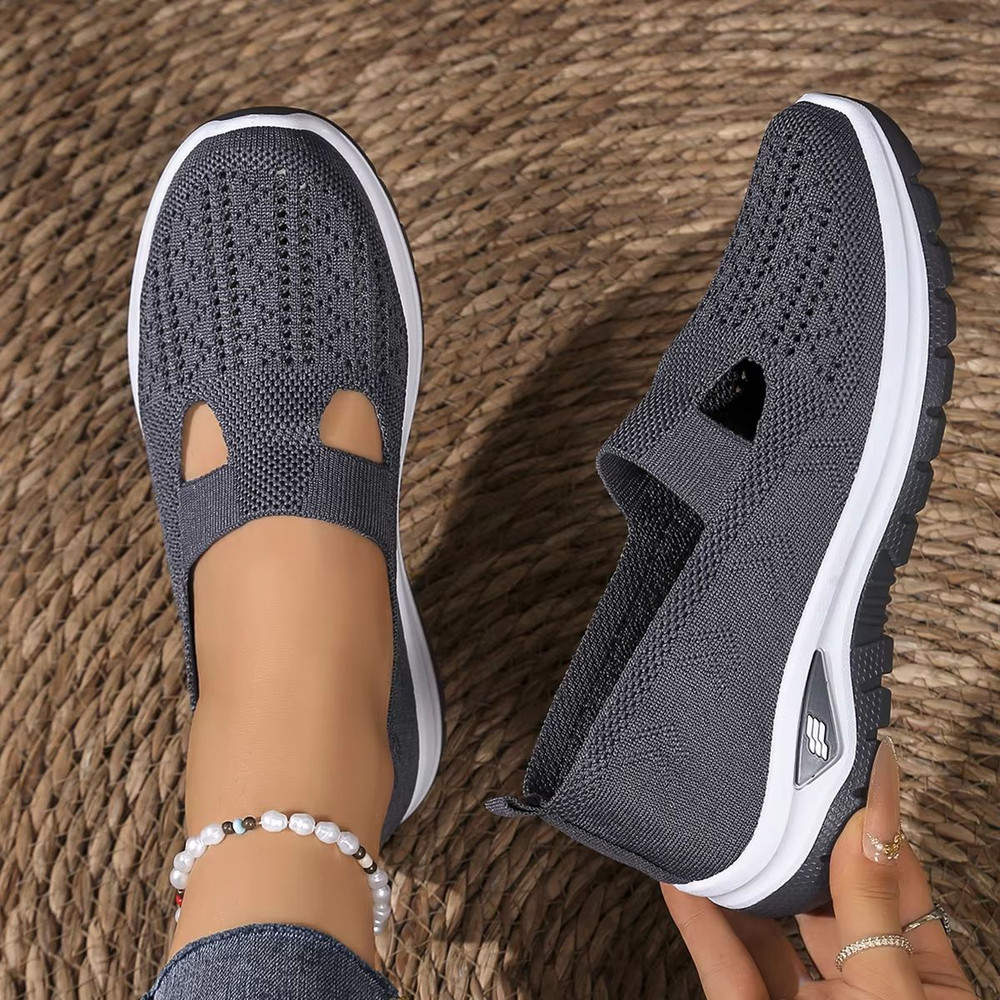 Womens Breathable FlyWeave Summer Sneakers Lightweight NonSlip Comfort Shoes For Everyday Wear 4