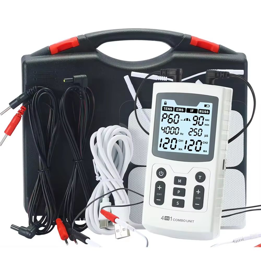 4in1 Electric Muscle Stimulator Physiotherapy Device Advanced EMS TENS Machine For Pain Relief And 7