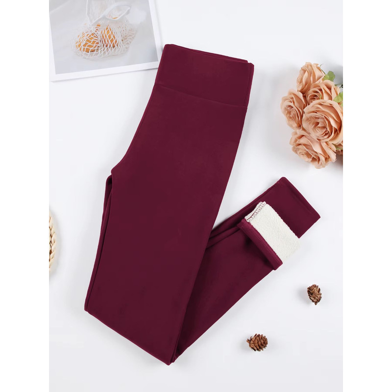 Womens UltraSoft Thermal Velvet Leggings High Waist Slim Fit Winter Pants 11