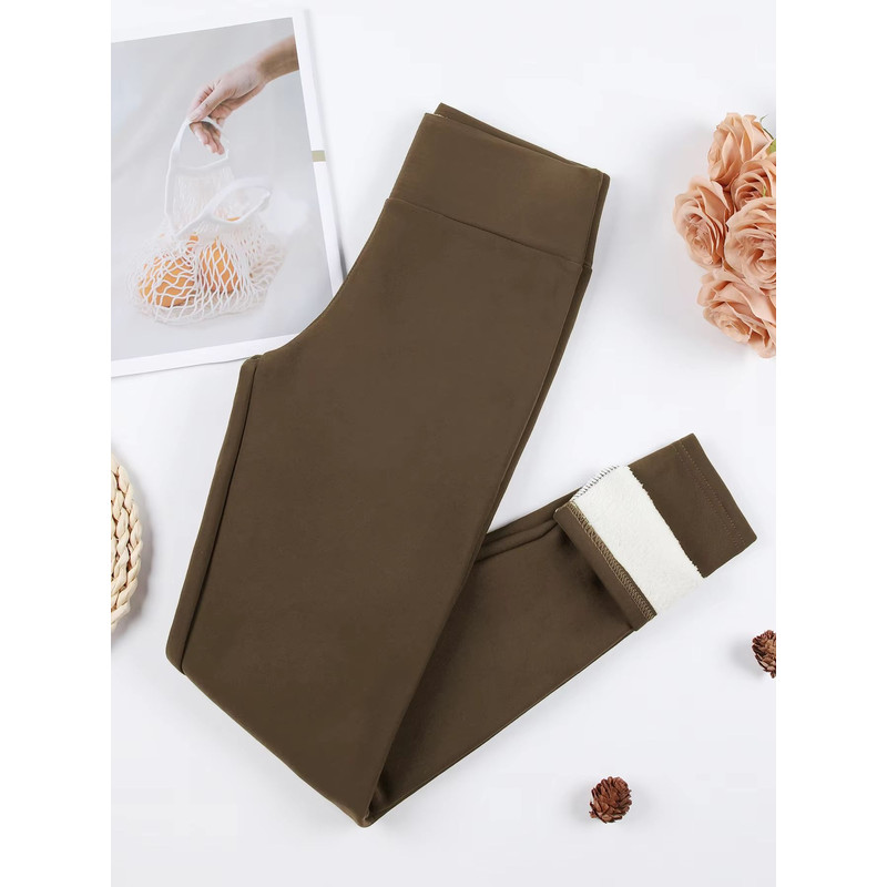 Womens UltraSoft Thermal Velvet Leggings High Waist Slim Fit Winter Pants 13