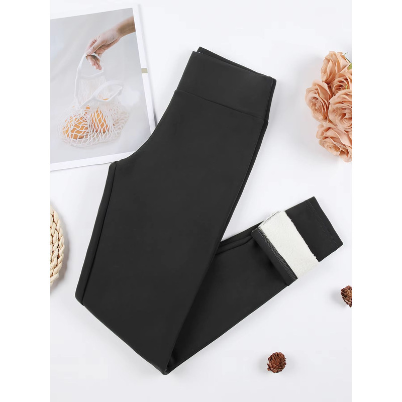 Womens UltraSoft Thermal Velvet Leggings High Waist Slim Fit Winter Pants 6