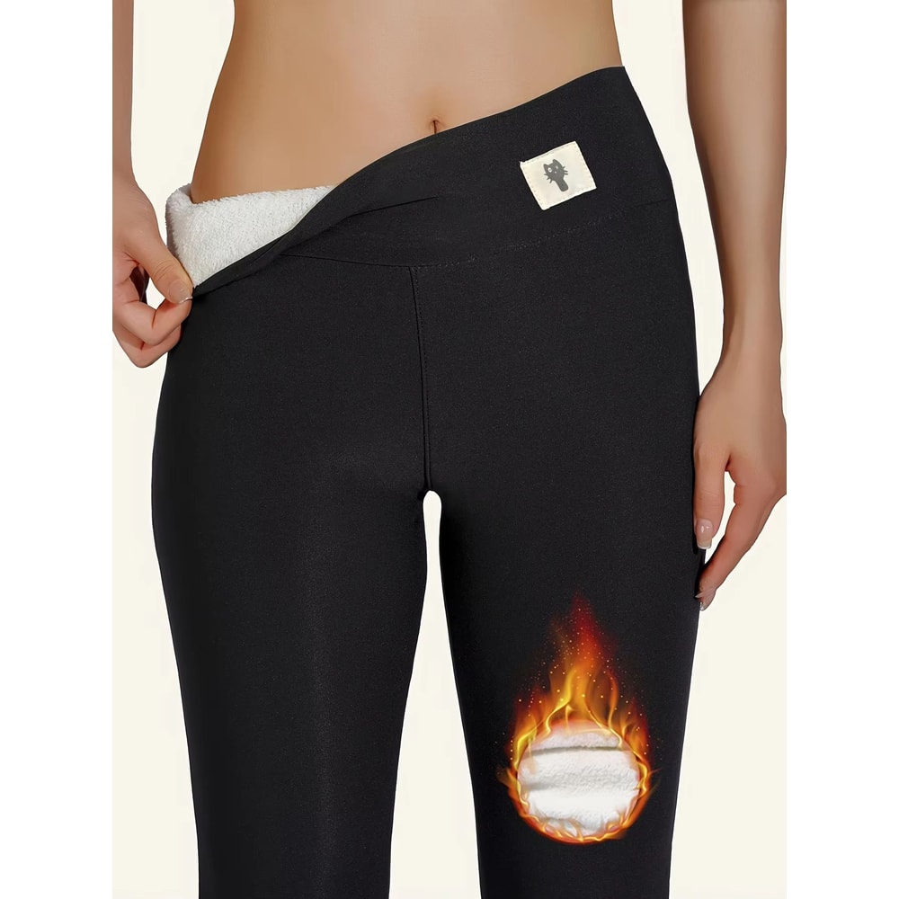 UltraSoft HighWaist Fleece Leggings Warm Velvet Winter Tights For Women 1