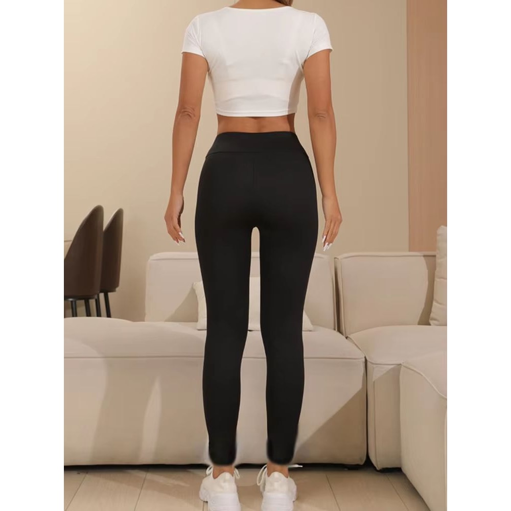 UltraSoft HighWaist Fleece Leggings Warm Velvet Winter Tights For Women 5