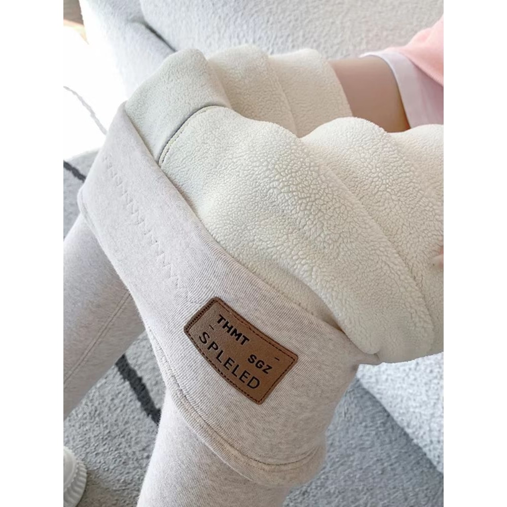 OatLuxe Thermal Lamb Wool Leggings HighWaist Velvet Warm Pants For Winter Comfort 0