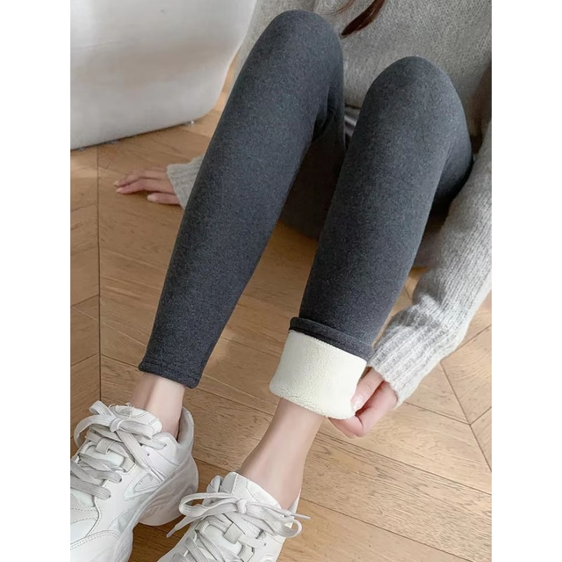 OatLuxe Thermal Lamb Wool Leggings HighWaist Velvet Warm Pants For Winter Comfort 2