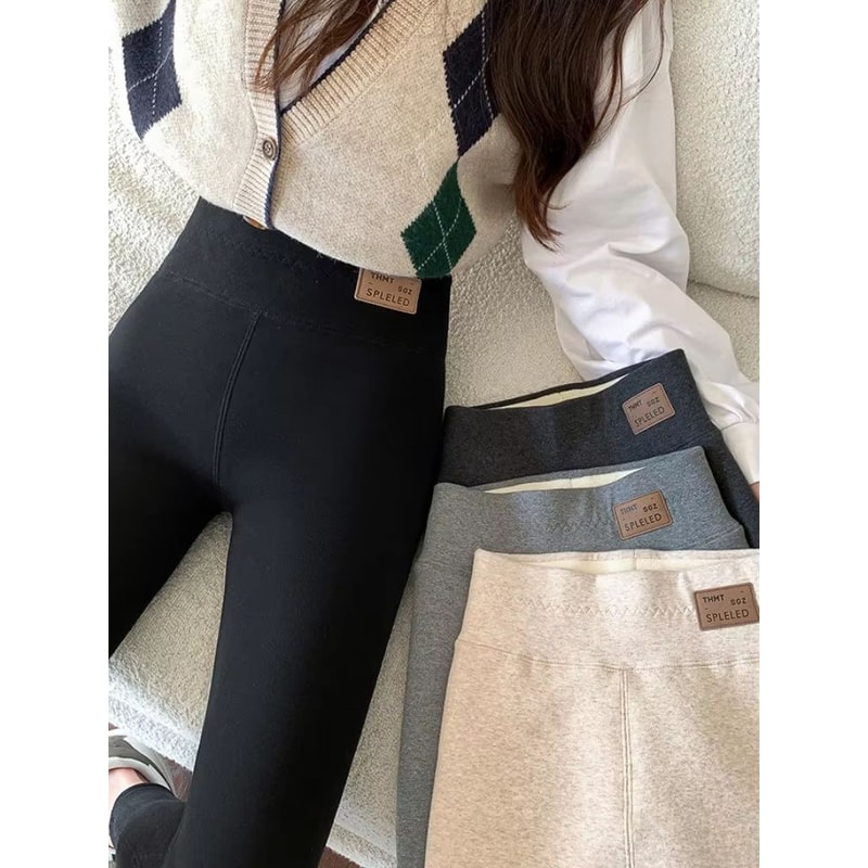 OatLuxe Thermal Lamb Wool Leggings HighWaist Velvet Warm Pants For Winter Comfort 5