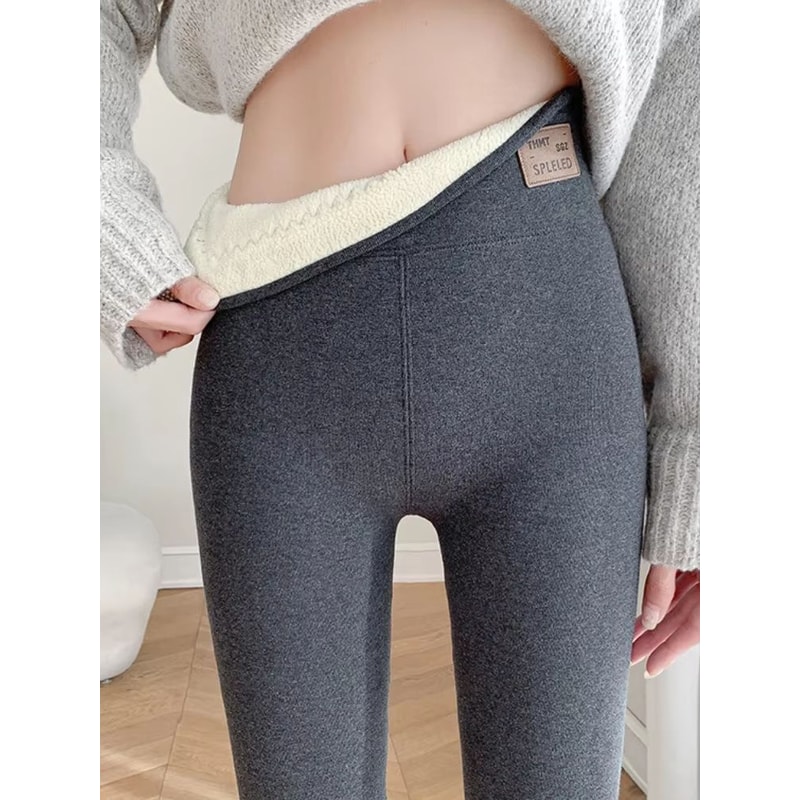 OatLuxe Thermal Lamb Wool Leggings HighWaist Velvet Warm Pants For Winter Comfort 6