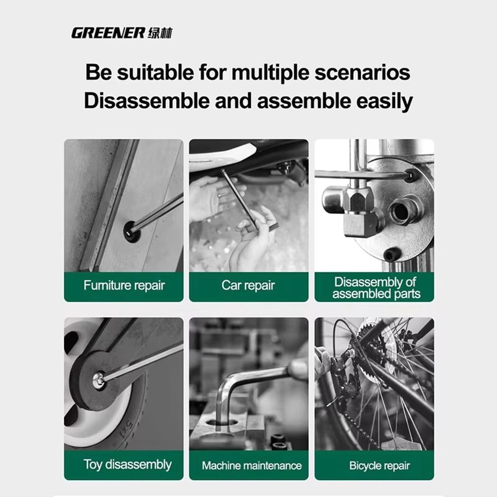 Universal Rainbow Hex Wrench Set ShortArm Multifunctional Allen Wrench Kit For Home Auto 5