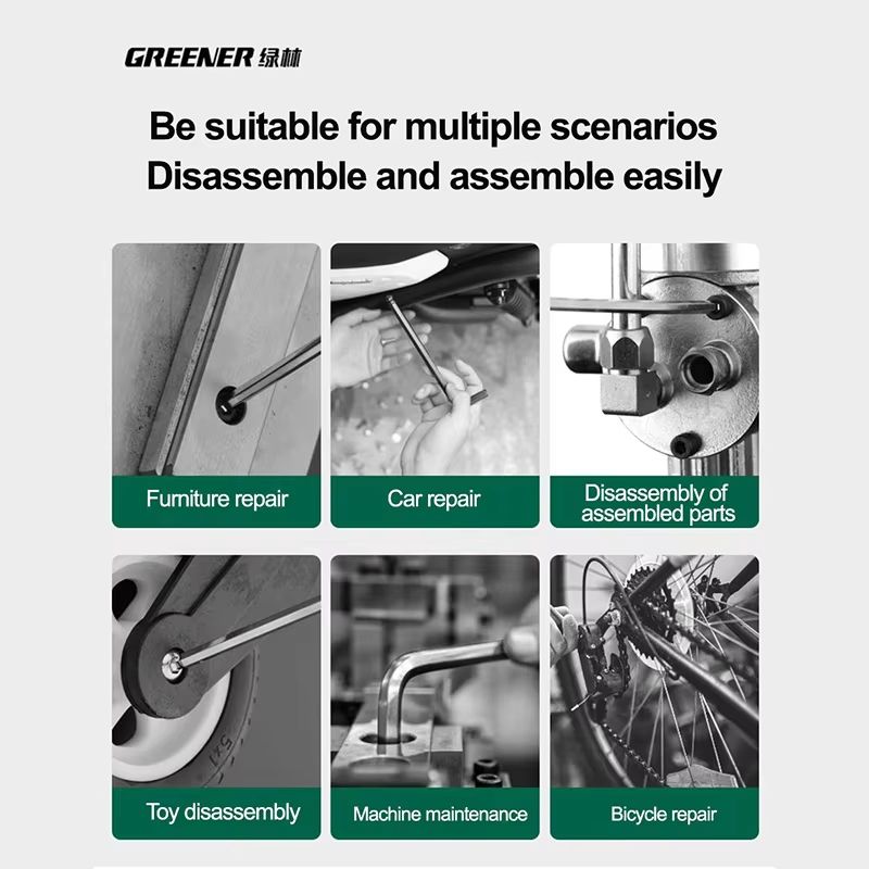 Universal Rainbow Hex Wrench Set ShortArm Multifunctional Allen Wrench Kit For Home Auto 5