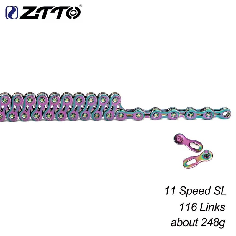 ZTTO ColourMax Universal Bike Chain High Quality Durable Chain For 8 9 10 11 12 Speed Bikes 16