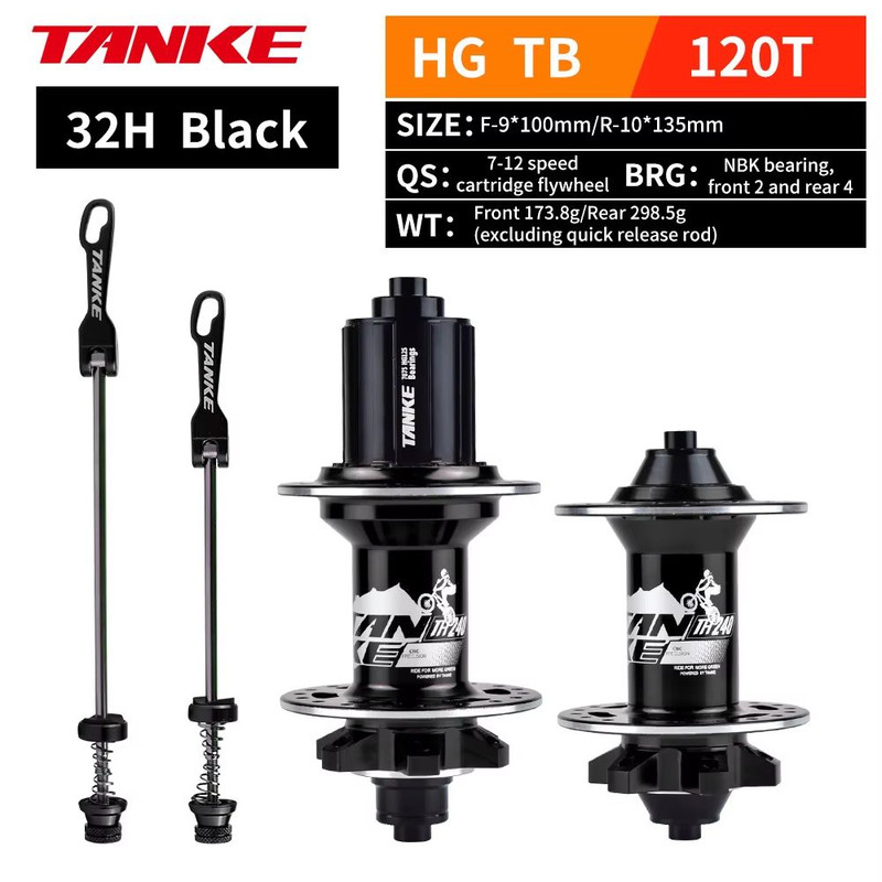 Universal TANKE 120 Click Hub FrontRear 3236Hole Disc Brake MTB Hub For 812 Speed 9
