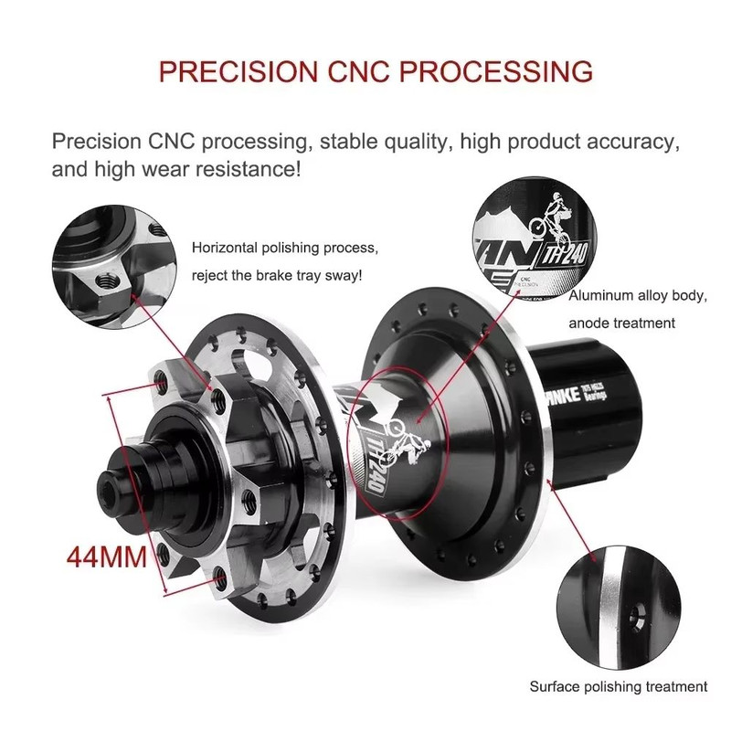 Universal TANKE 120 Click Hub FrontRear 3236Hole Disc Brake MTB Hub For 812 Speed 2