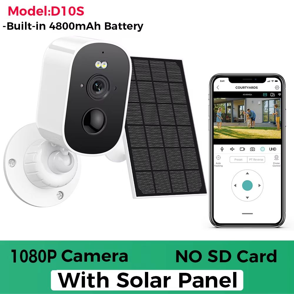 1080P Solar WiFi Outdoor Security Camera With Motion Detection  TwoWay Audio 6