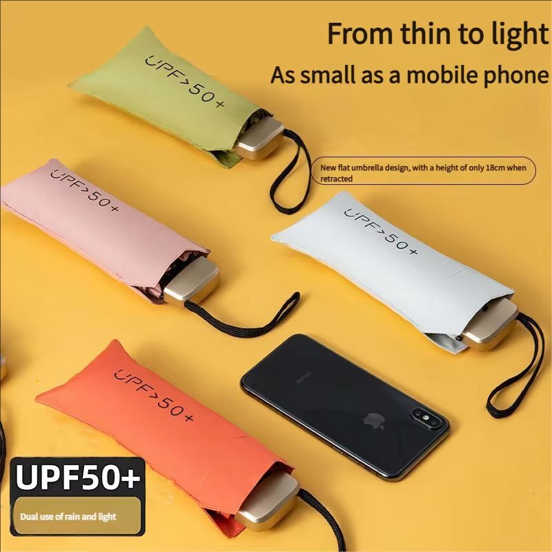UltraLight Compact Mini Umbrella For Sun Rain With AntiUV Protection 0