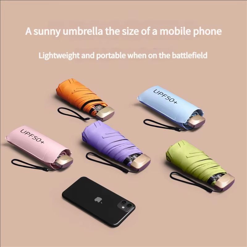 UltraLight Compact Mini Umbrella For Sun Rain With AntiUV Protection 3