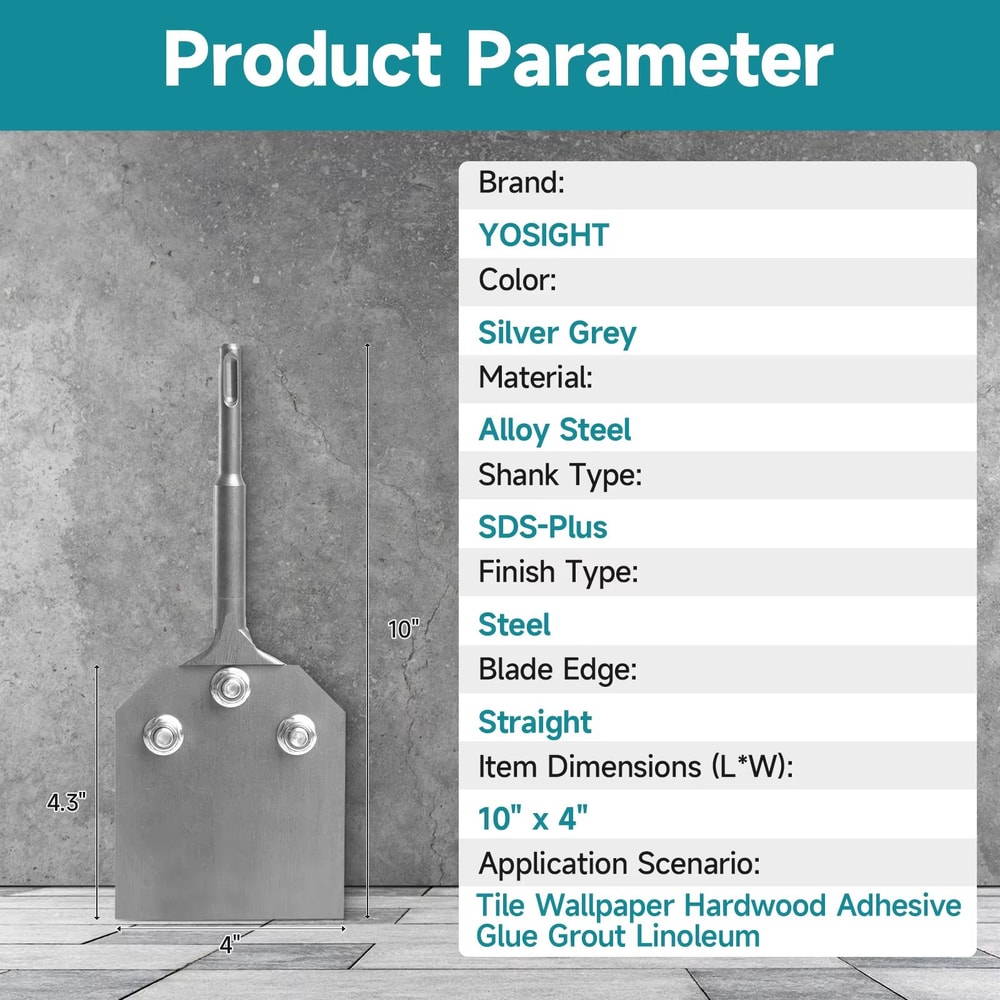 SDSPlus Rotary Demolition Hammer Chisel Set 4Inch Alloy Steel Blade 4