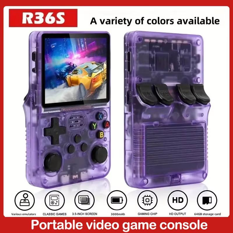WUDS R36S Portable Handheld Game Console With 35 HD Screen 0