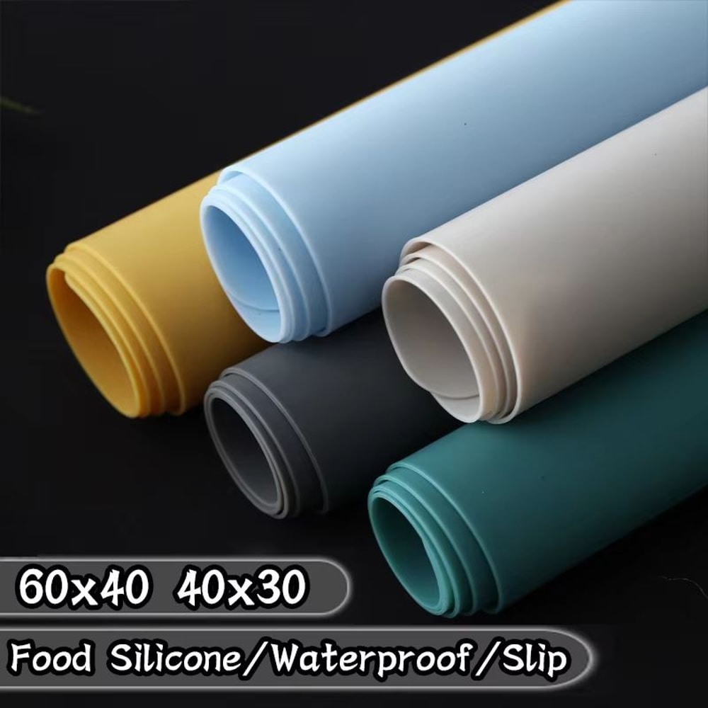 Oversized Food Grade Silicone Waterproof Placemat Heat Insulation AntiSkidding Table Mat For Kitc 0