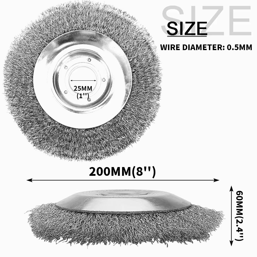 HeavyDuty Rotary Weed Brush 68 Inch Steel Wire Wheel For Landscaping Garden Maintenance 9