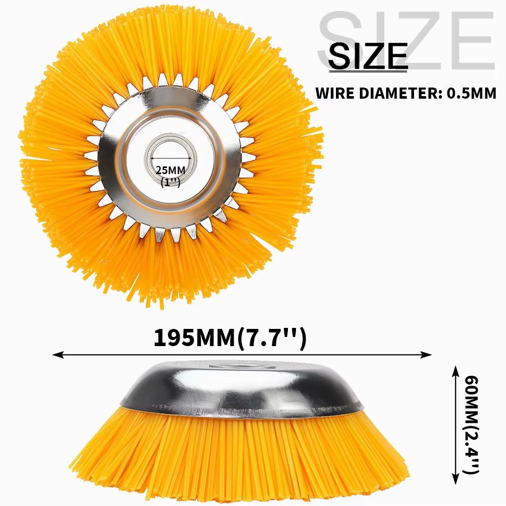 HeavyDuty Rotary Weed Brush 68 Inch Steel Wire Wheel For Landscaping Garden Maintenance 11