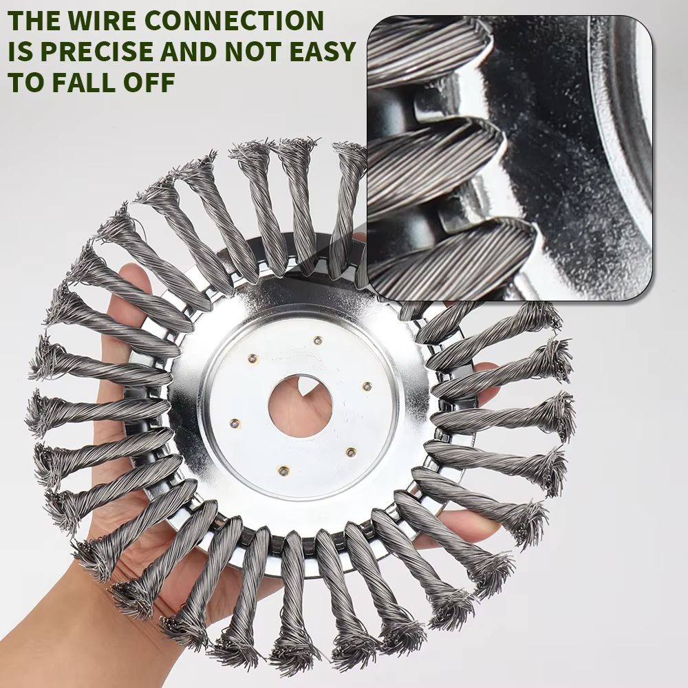 HeavyDuty Rotary Weed Brush 68 Inch Steel Wire Wheel For Landscaping Garden Maintenance 1