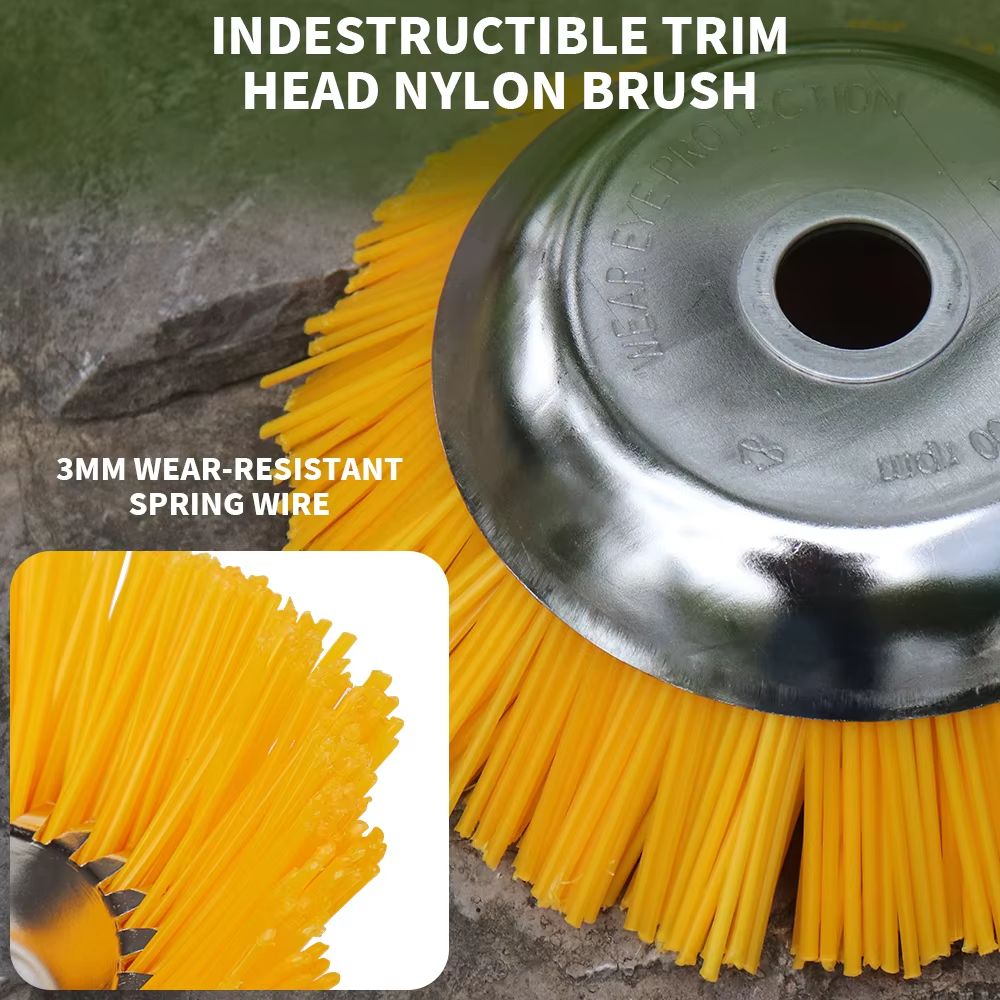 HeavyDuty Rotary Weed Brush 68 Inch Steel Wire Wheel For Landscaping Garden Maintenance 2