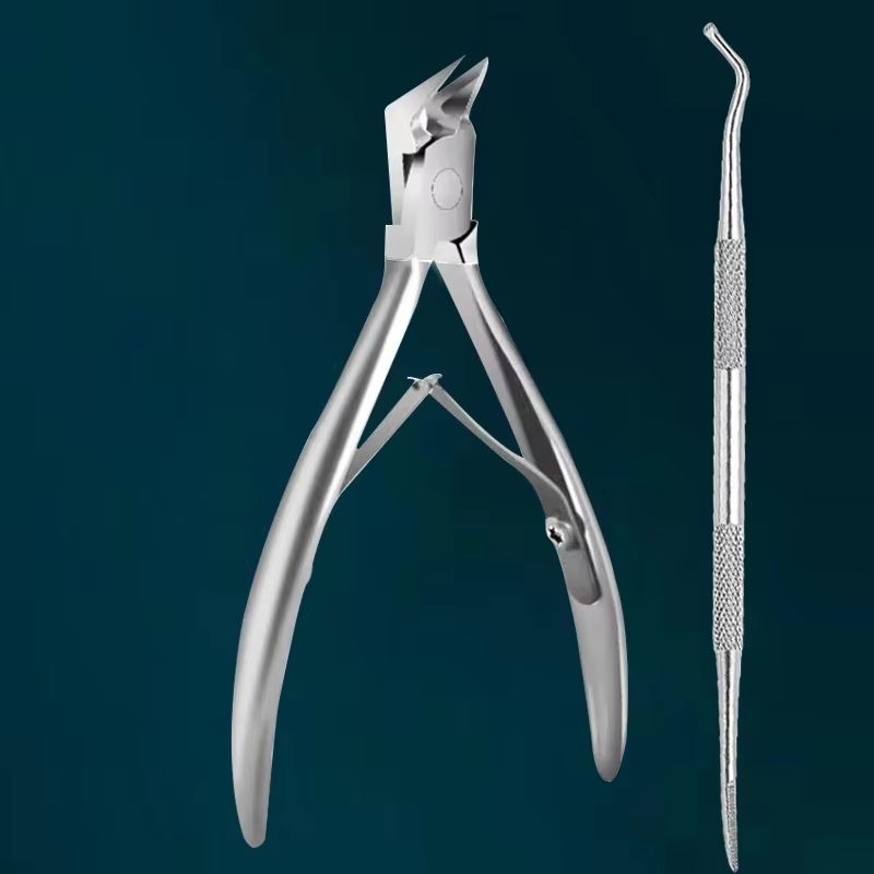 Stainless Steel Toenail Clipper With Straight Blade Precision Tool For Ingrown Thick Nails 14