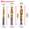 Titanium Plated HSS Hex Shank Screw Tap Drill Bits Metric M3M10 18