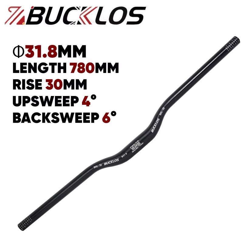 BUCKLOS ProFit Alloy MTB Handlebar Choose 318 Mm Or 254 Mm Clamp 620660720780 Mm Width 9
