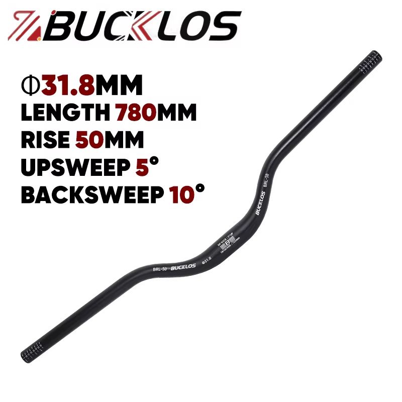 BUCKLOS ProFit Alloy MTB Handlebar Choose 318 Mm Or 254 Mm Clamp 620660720780 Mm Width 10