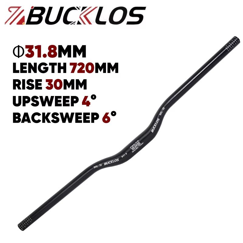 BUCKLOS ProFit Alloy MTB Handlebar Choose 318 Mm Or 254 Mm Clamp 620660720780 Mm Width 7