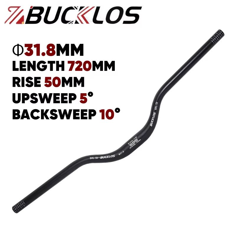 BUCKLOS ProFit Alloy MTB Handlebar Choose 318 Mm Or 254 Mm Clamp 620660720780 Mm Width 8