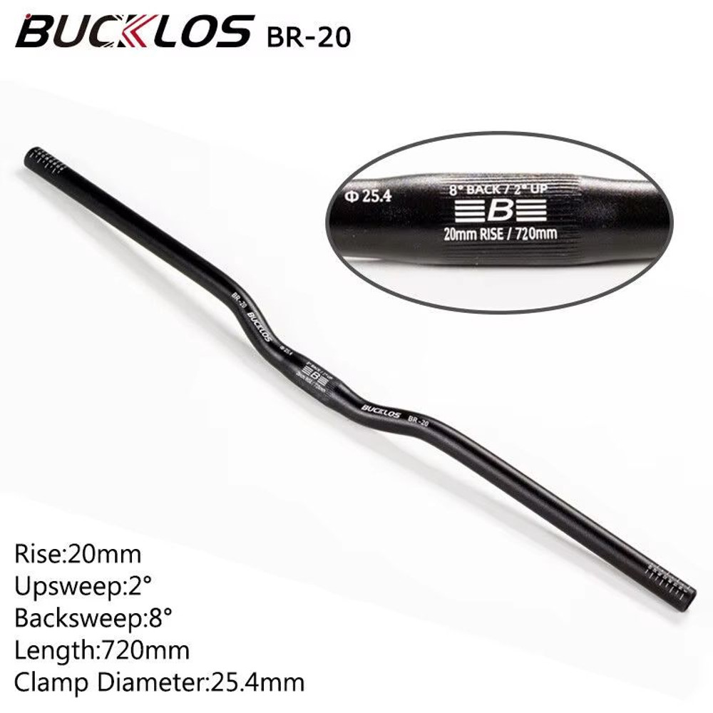 BUCKLOS ProFit Alloy MTB Handlebar Choose 318 Mm Or 254 Mm Clamp 620660720780 Mm Width 20
