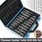TitanEdge Mini Extractor Bit Kit 100 Pc TitaniumCoated HSS Bit Set 1 15 2 25 3 Mm 0