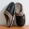 UltimateWarm PU Leather Waterproof Winter Slippers Big Size Mens Indoor Home FurLined Shoes 4