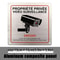 Premium French Aluminum Alloy Private Property Video Surveillance Sign 0
