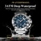 POEDAGAR Luxury Mens Stainless Steel Chronograph Watch Waterproof Luminous Calendar Quartz 2