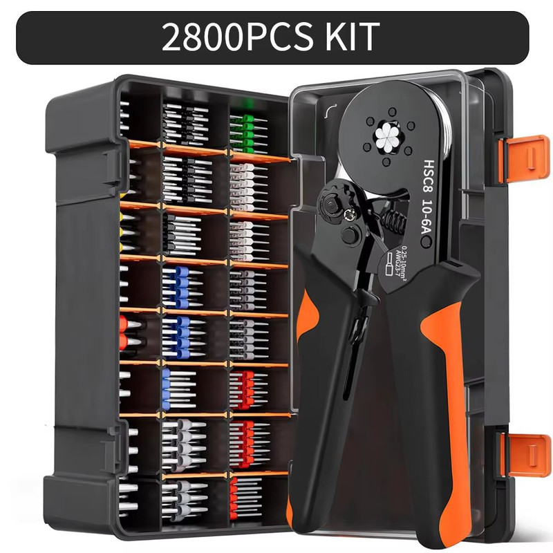 ProCrimp HexShank SelfAdjustable Ratchet Ferrule Crimping Tool Kit 02510 Mmsq  AWG 237 15