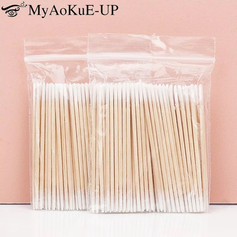 100300pcs DoubleHead Cotton Swabs Makeup Medical Personal Care Tool 0
