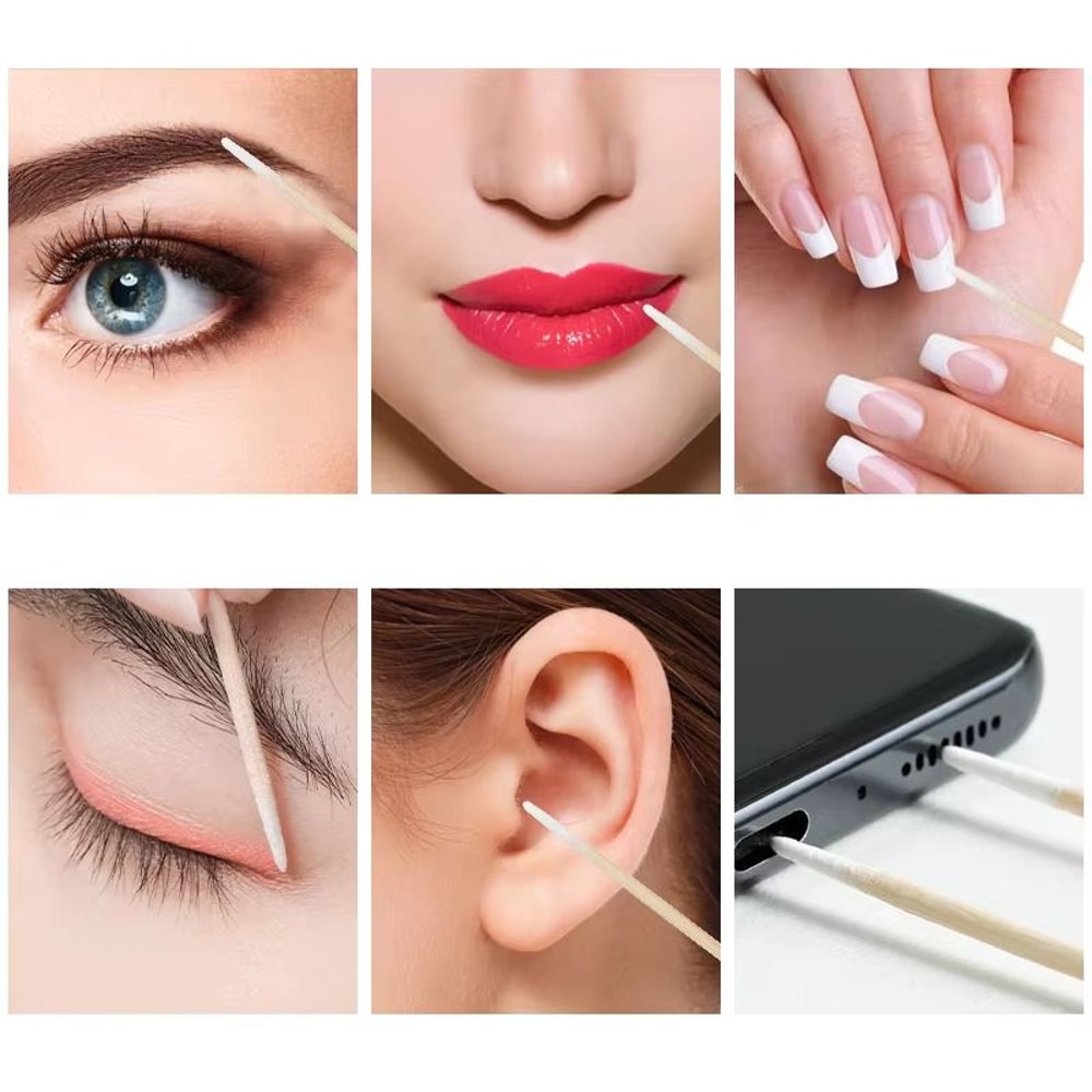 100300pcs DoubleHead Cotton Swabs Makeup Medical Personal Care Tool 2