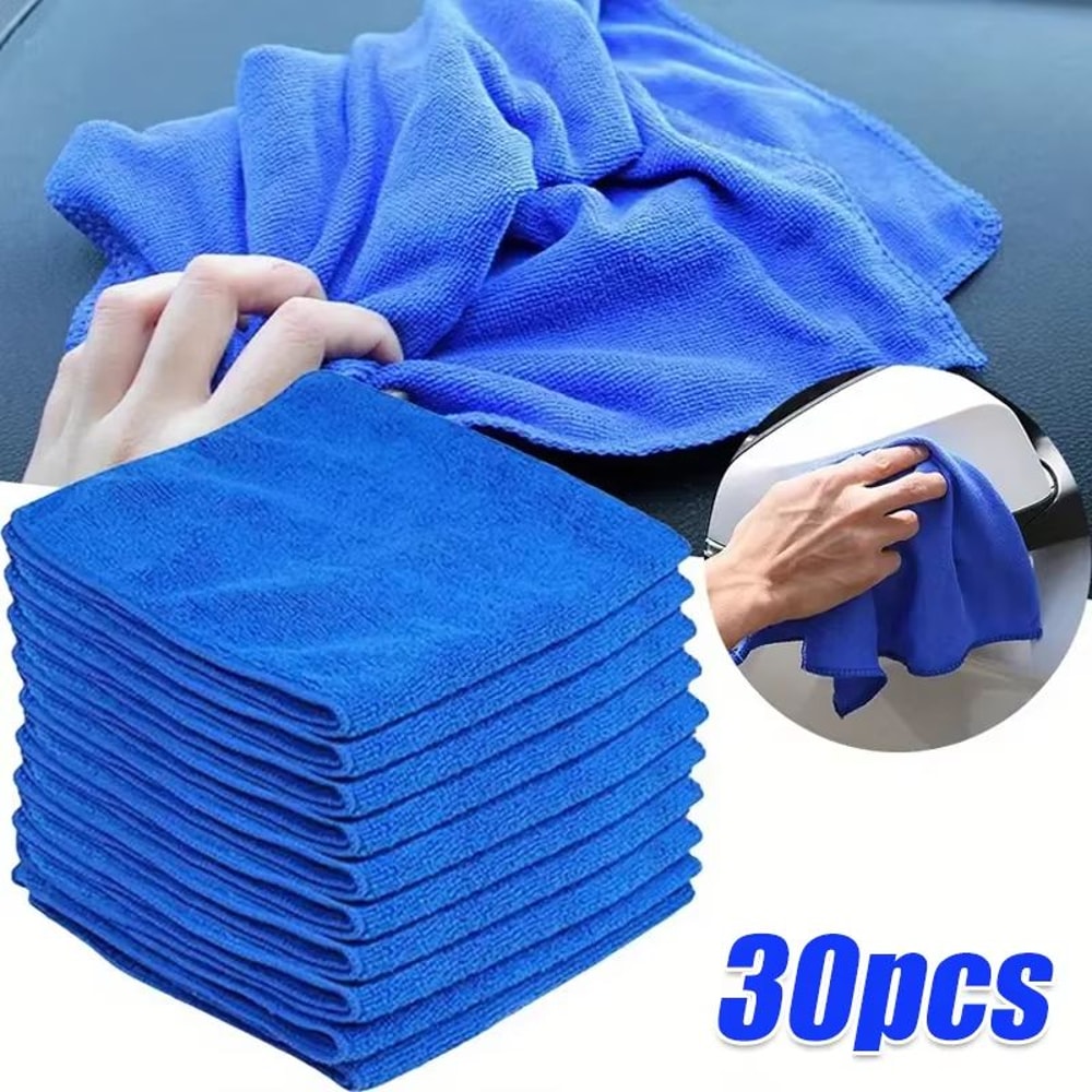 10Pcs Microfiber Towels Car Wash Polishing Household Cleaning Cloths 9