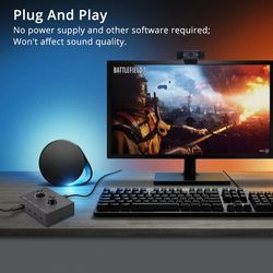 4/2 way 3.5mm stereo audio switcher – bi-directional splitter box with mute