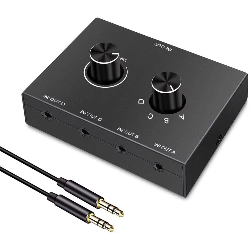 42 Way 35mm Stereo Audio Switcher  BiDirectional Splitter Box With Mute 6